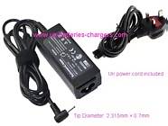 ASUS Eee PC 1005HE laptop ac adapter replacement (Input: AC 100-240V; Output: DC 19V, 2.1A; Power: 40W)