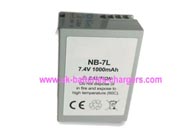 CANON NB-7L digital camera battery replacement (Li-ion 1000mAh)
