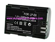CANON LP-E6N Pro digital camera battery replacement (Li-ion 3200mAh)