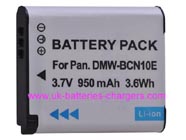 PANASONIC DMW-BCN10E digital camera battery replacement (Li-ion 950mAh)