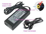 ACER ZQW laptop ac adapter - Input: AC 100-240V, Output: DC 19V, 4.74A, Power: 90W
