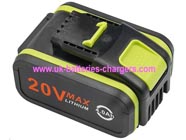 WORX WX176 power tool battery (cordless drill battery) replacement (Li-ion 4000mAh)